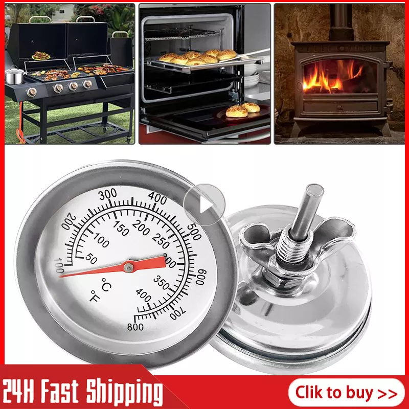 Stainless Steel BBQ Accessories Grill Meat Thermometer Dial Temperature Gauge Gage Cooking Food Probe Household Kitchen Tools