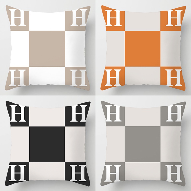 H Series Throw Pillow Gift Home Office Decoration Throw Pillow Bedroom Sofa Car Cushion Cover (45cm * 45cm)