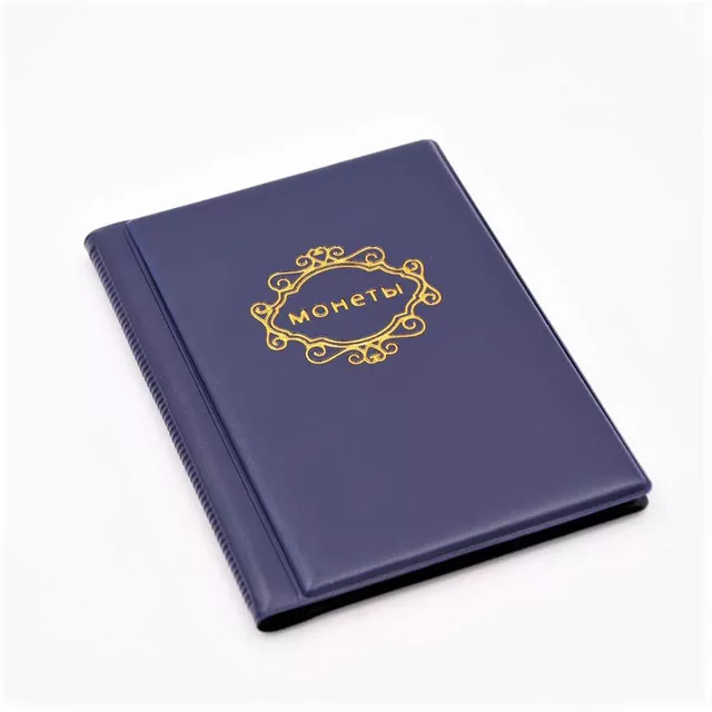 PU Leather Coin album 10 pages 120 pockets coin album for coins pockets Commemorative Coin，medallions badges collection book