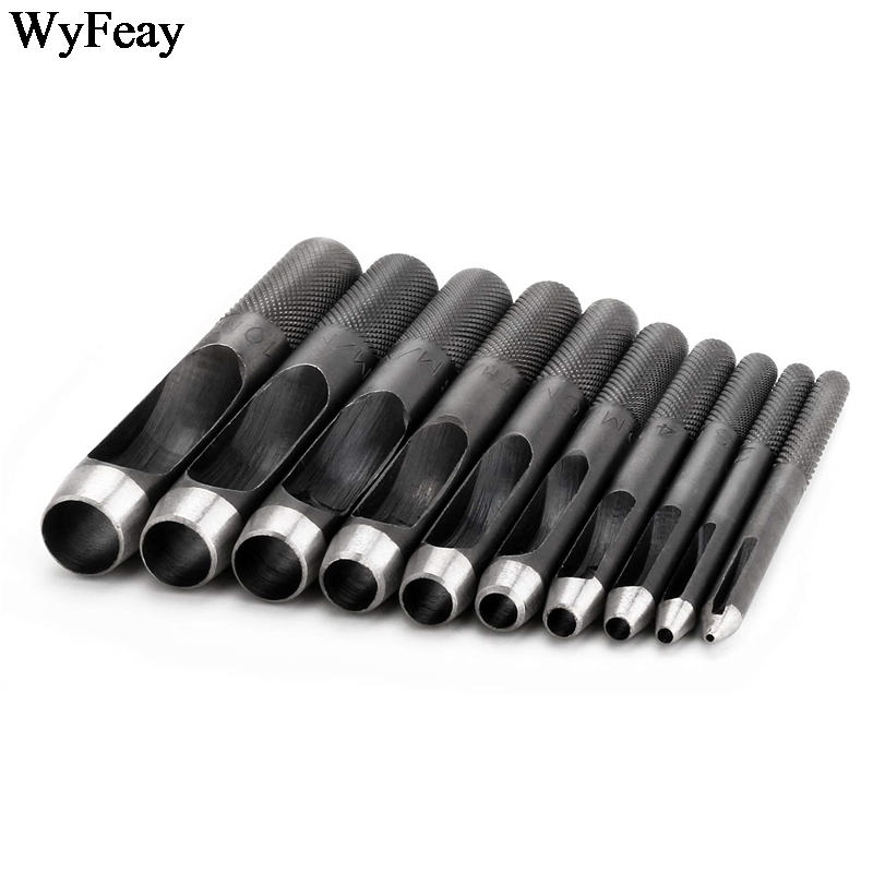 High  Hole Puncher Leather Hole Punch Round Steel Leather Craft Hollow Hole Punch 1mm-25mm Gaskets Plastic Rubber Tools