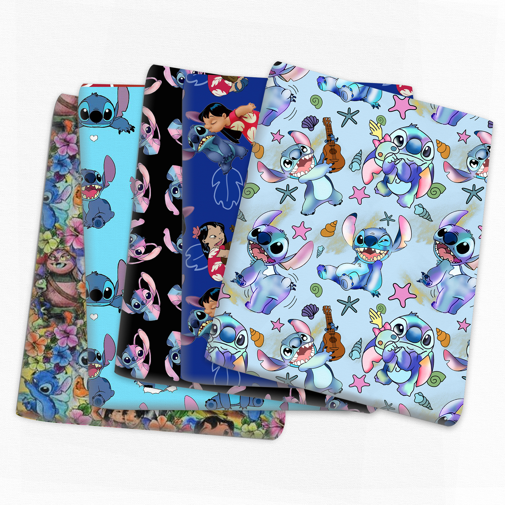 Disney Lilo and Stitch 50*145cm Polyester Cotton Fabric Sewing Quilting Fabric Needlework Material DIY Handmade