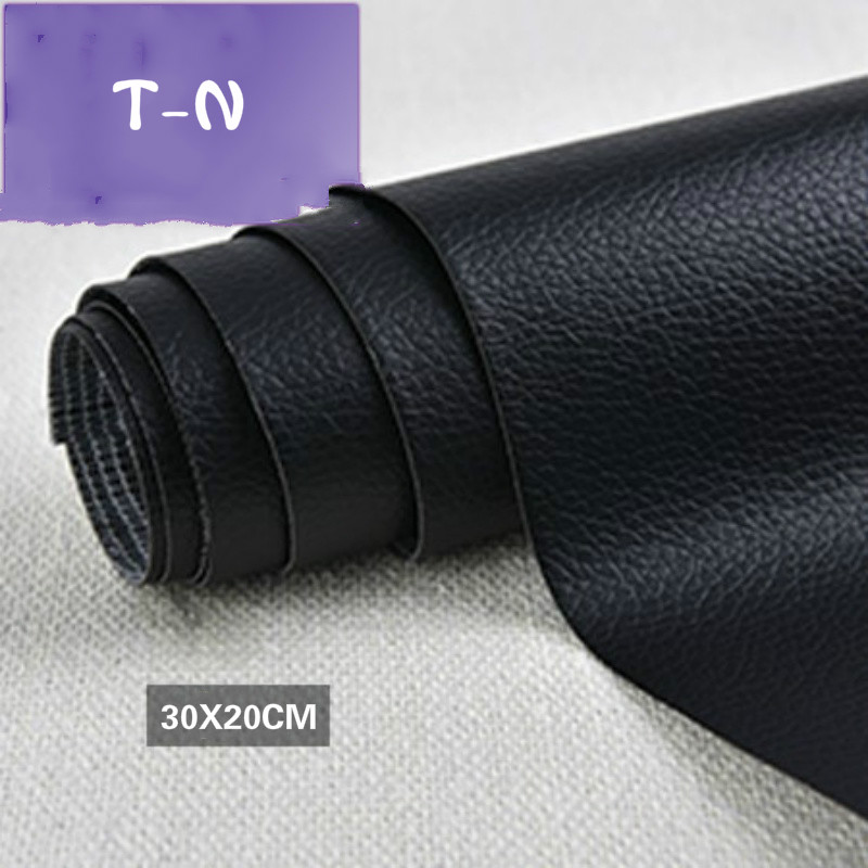 T-N Custom Sturdy Self Adhesive Sofa Synthetic Leather PU Patches Litchi Faux Artificial Hole Repair Car Sticker Seat Applique