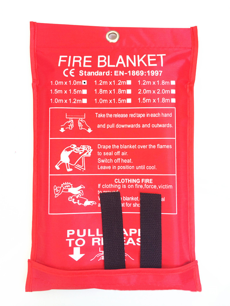 1M x 1M Sealed Fire Blanket Home Safety Fighting Fire Extinguishers Tent Boat Emergency Survival Fire Shelter Safety Cover