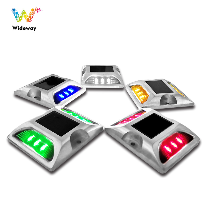 Solar Powered Raised Road Stud Maker Pathway Deck Dock LED Steady Light