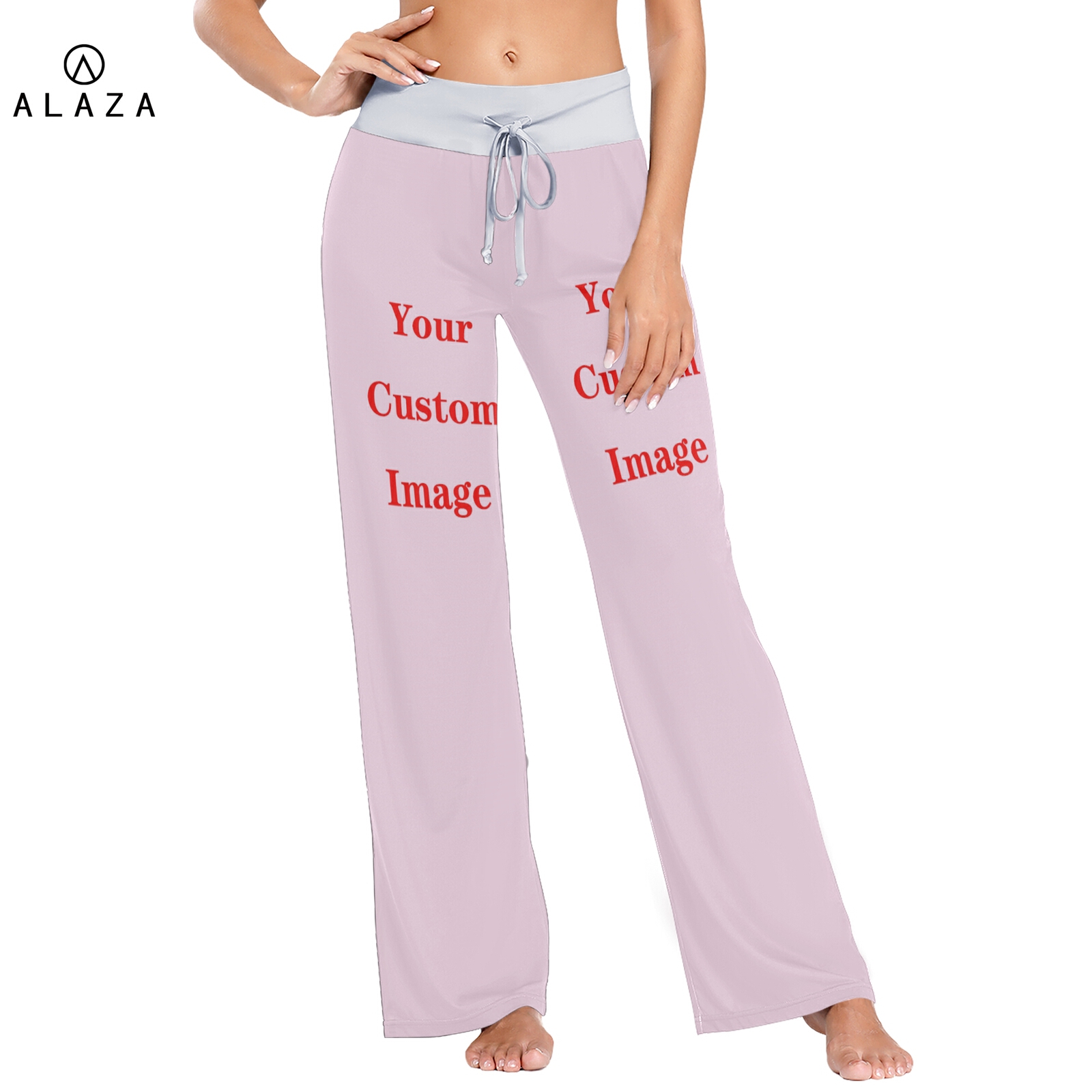 Drawstring Sleep Bottom Women Long Pants Loose Size Home Pajamas Custom pattern Sexy Casual Pant Spring Summer  Sleepwear