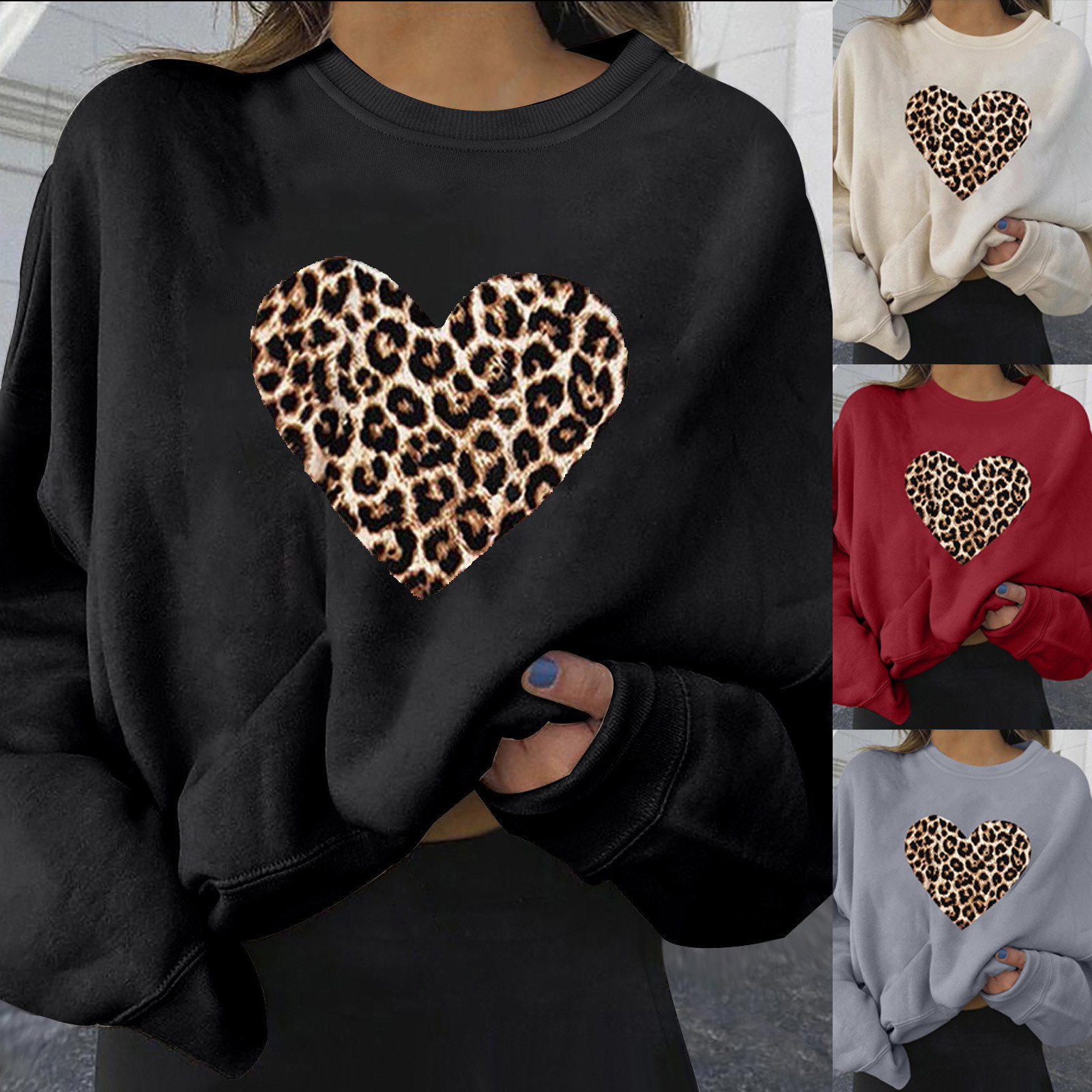 4# Green And Black Sweater Women Long Sleeve Color Block Cow Print Straplescollar Top Sweaters Camisolas De Gola Alta Mulher