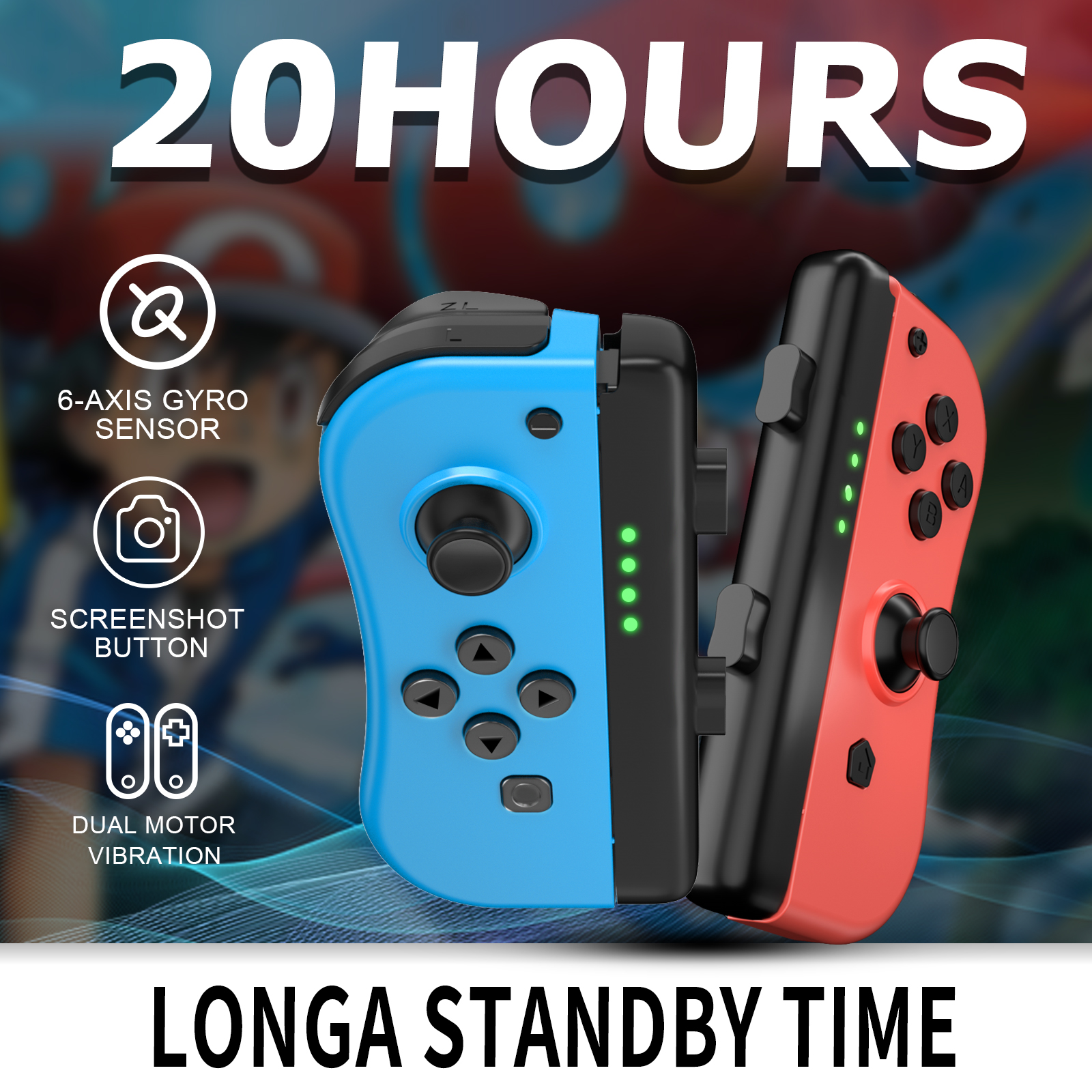 Joy Pad Controller 6 Axis Gyro For Nintend Switch Gamepad Accessoreis Switch Joystick With Wake Up Function Switch JoyPad