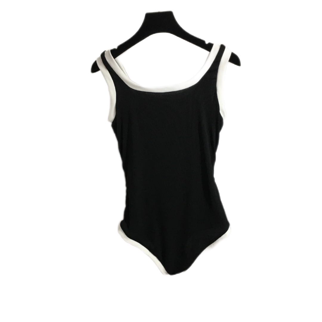 Women's Swimsuit Black Narrow Shoulder Tights Lady's Triangle Sexy One-piece Swimsuit