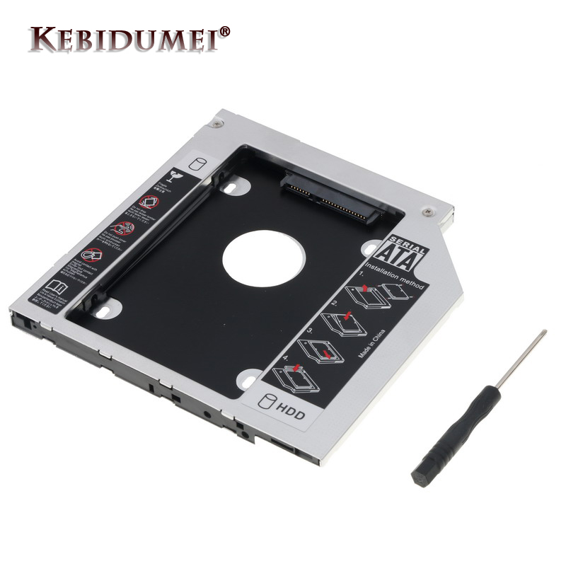9.5mm 12.7mm Aluminum 2nd Second Hdd Caddy 9.5mm SATA 3.0 Optibay 2.5'' SSD DVD CD-ROM Enclosure Adapter Hard Disk Drive