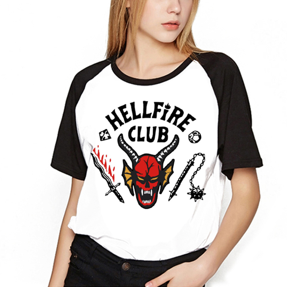 Hellfire Club Unisex T-shirt， Tsheddie Mun Strange Things Women's T-shirt， Reverse T-shirt， Grunge T-shirt， Women's Size 11