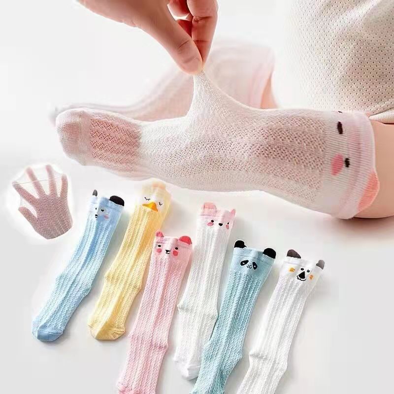 Kids baby Socks bear Animal Baby Cotton Socks Knee High Long Leg Cartoon Cute Cute mesh breathable Socks Boy Girl Children socks
