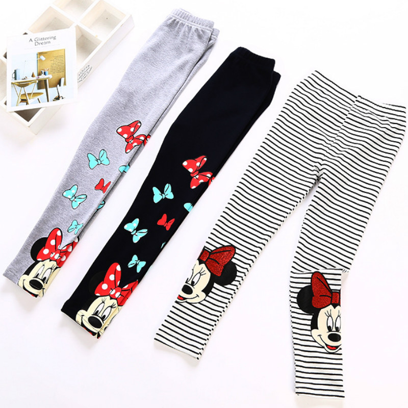Baby Girl Minnie Child Leggings Cartoon Pants Girl Minnie Trousers Pantyhose Children  Spring and Autumn  Leggings