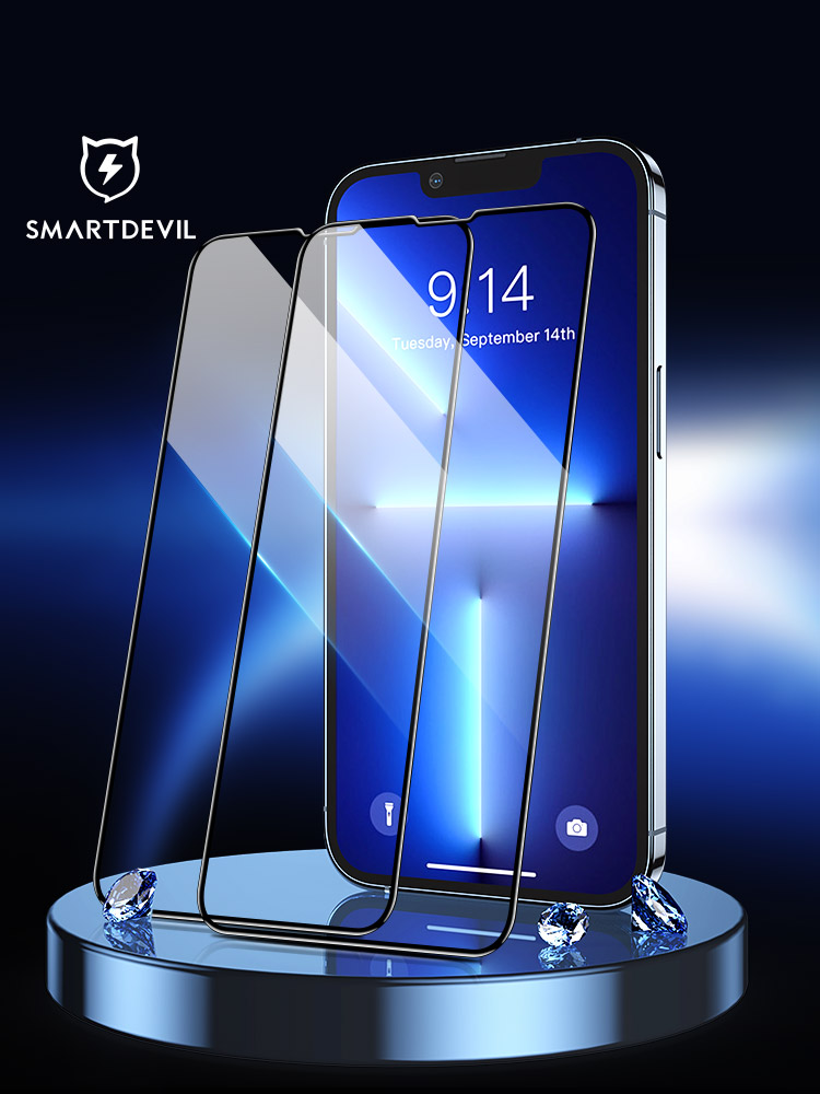 SmartDevil for iPhone 11 Full Cover Tempered Glass for iPhone 13 Pro Max 12 mini 7 8 X XS XR SE 3  Screen Protector HD