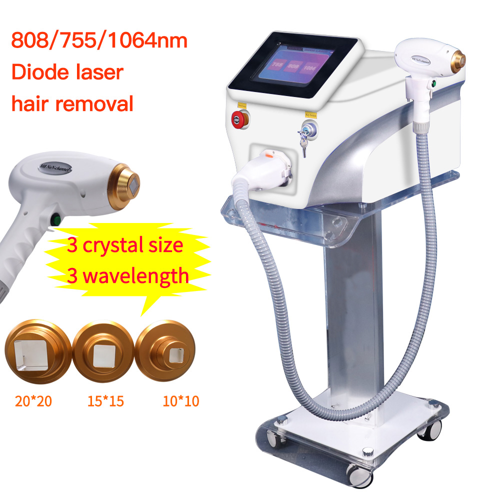   755nm 808nm 1064nm 3 Wavelength 808nm Diode Laser 808nm laser Hair Removal Machine for salon