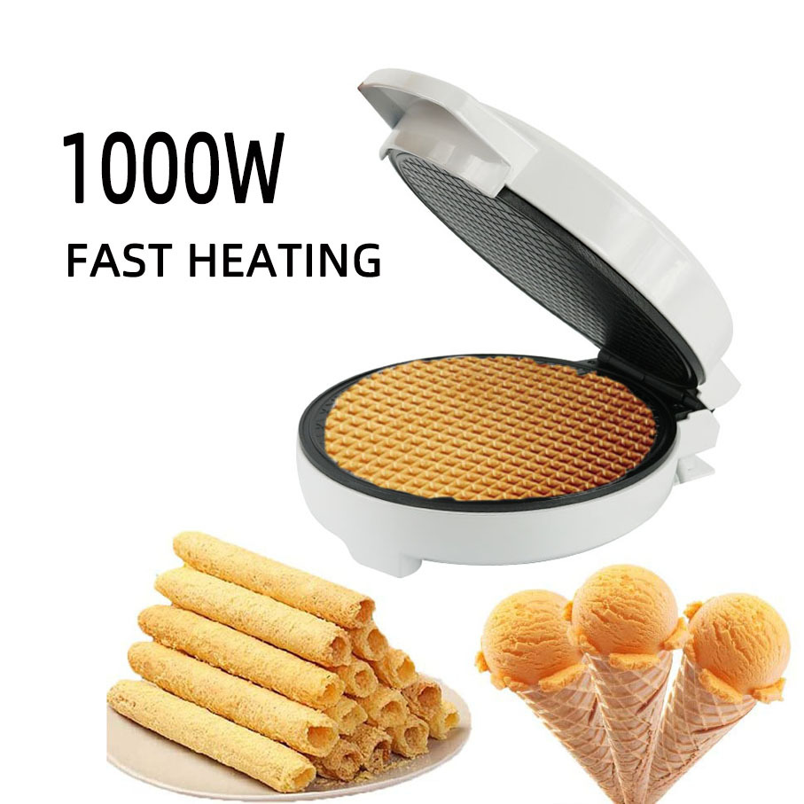 110V Stainless Steel Egg Roll Crispy Machine Ice Cream Roll Breakfast For Children Home Used 220/240V Ice Cream Cone 1000w Maker