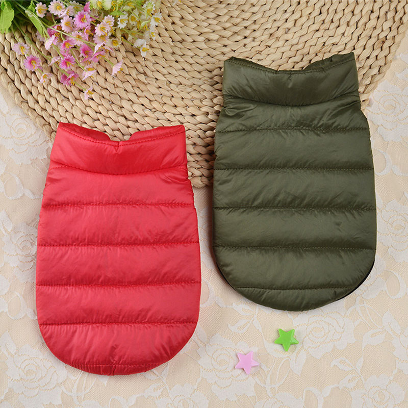 Pet Clothes Puppy Vest Warm Dog Clothes For Small Dogs Sleeveless Padded Jacket Winter Windproof Pets Coat Chihuahua Clothing