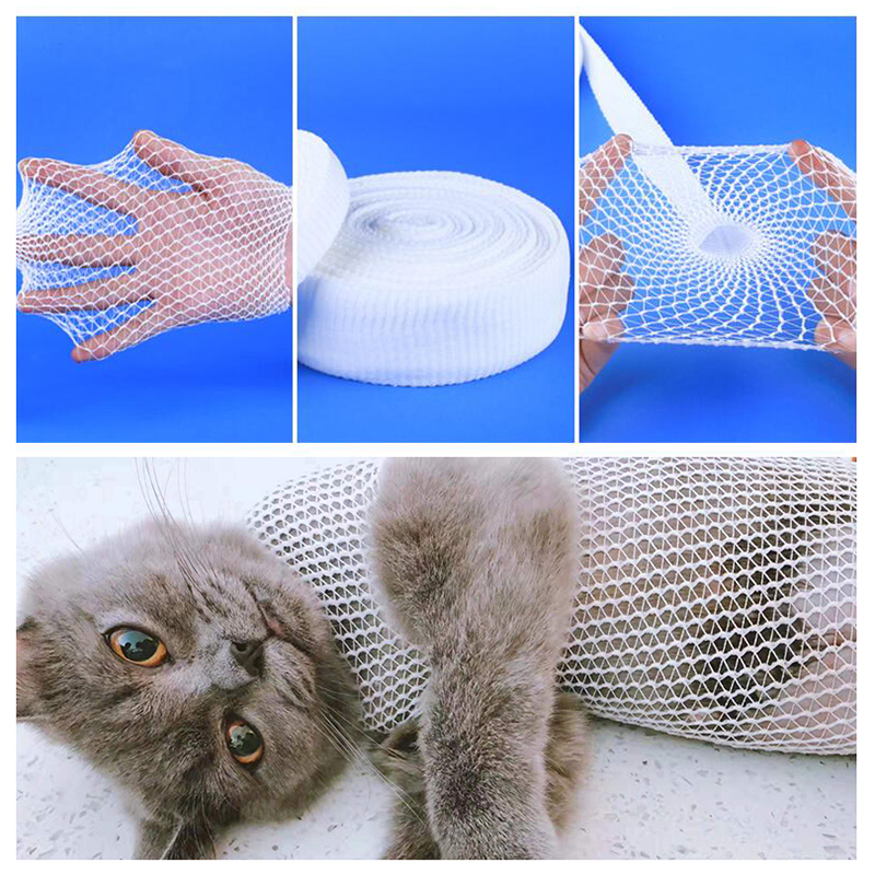 10m Professional Pet Mesh Elastic Bandage Postoperative Gown For Cat Dog Animal Special Veterinary Surgical Care Fix Urine Bag