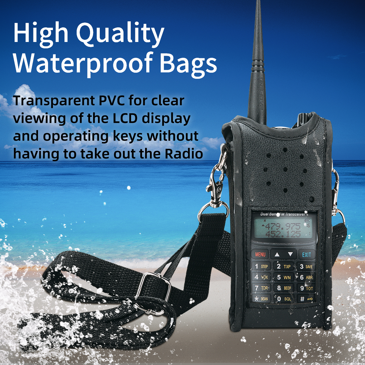 Baofeng Leather Case Cover Bag For Baofeng UV-9R Plus BF-A58 BF-9700 GT-3WP UV-XR UV-9R PRO UV9R Two Way Radio Accessories