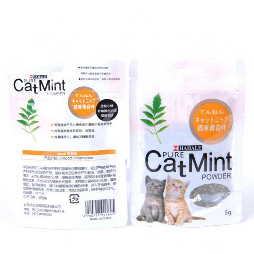 5g/Pack Cat Mint Powder Natural Catnip Pet Kitten Mouth Cleaning Flavor Treats