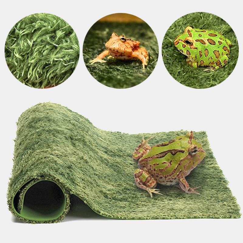 Thicken Double Layer Reptile Pets Moss Carpet Cushion Material Frog Tortoise Snake Lizard Mats Moisturizing Fake Lawn