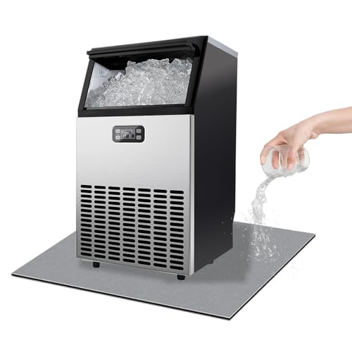 Mat for Commercial Ice Maker, Mat for Freestanding and Under Counter Ice Maker Absorbent Drying Mat for Kitchen Appliance, Ice Maker Machine Mat for Home, Bar, Restaurant, Hotel, 23.6''x19.7'', Grey