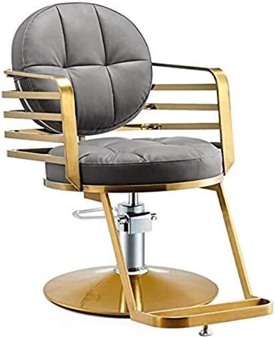 Vintage Hydraulic Beauty Equipment, Barber Chairs Heavy Duty Reclining Hydraulic Hair Styling Chair Beauty Hairdressing Chair Swivel Chair (Max Load Capacity 420 lbs) for Hair Styli (Stainless