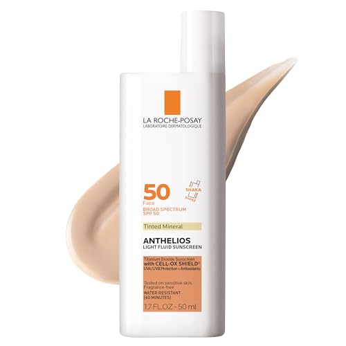 La Roche-Posay Anthelios Tinted Sunscreen SPF 40+ | Broad Spectrum SPF + Antioxidants | Titanium Dioxide & Zinc Oxide Sunscreen | 4 Flexible Shades With No White Cast | Oil Free & Oxybenzone Free
