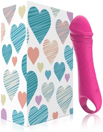 Mini Vibrator Dildo Sex Toys - Realistic Mini Silicone Vibrators Bullet Dildos with 10 Powerful Vibrations, Adult Female Sex Toy for G Spot Clitoral Nipple Sex Stimulation(Pink)