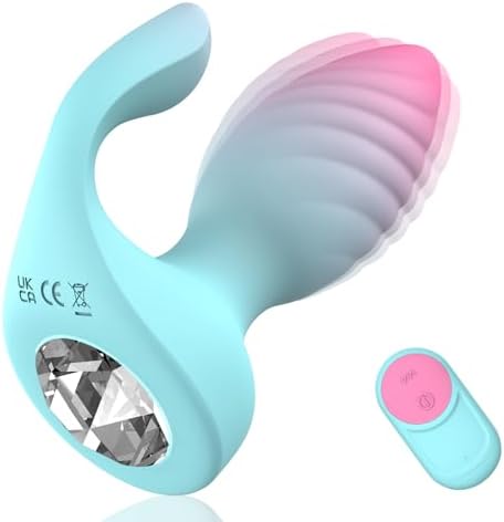 Adult Sex Toys for Women Anal Plug, 2 in 1 Remote Control Vibrator Clitoris Stimulator with 10 Vibrating Frequencies, Dual Motors Anal Toys Vibrating Butt Plug with Crystal Diamond Female Sex Toy