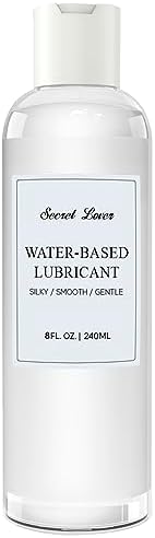 Secret Lover Water-Based Personal Lubricant, Silky Smooth Long-Lasting Lube for Women, Men, and Couples, Natural Ingredients Non-Staining, 8 Fl Oz