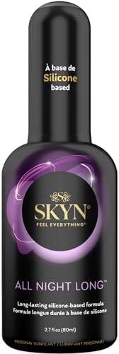 SKYN All Night Long Silicone-Based, Long Lasting Lube (2.7 oz) for Men, Women and Couples, Safe with Latex and Non-Latex Condoms