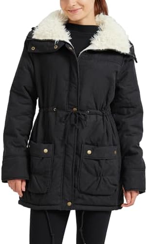 Women's Winter Mid Length Thick Warm Faux Lamb Wool Lined Jacket Coat