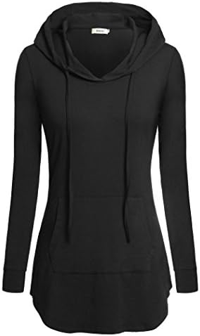 BEPEI Women Tunic Hoodies Long Sleeves Pocket Crewneck Dressy Shirts