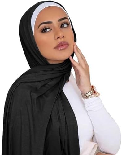 Hijab Scarf for Women Soft Cotton Muslim Jersey Hijab Head Wrap Scarves Fashion Long Scarf Shawls