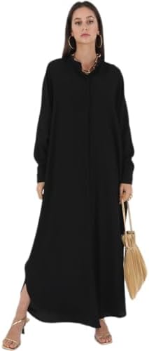 FYMNSI Abayas for Women Muslim Dress Modest Maxi Robe Abaya Kaftan Dresses Eid Prayer Clothes Arabian Islamic Dubai Outfit
