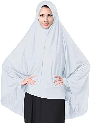 Ababalaya Women's Elegant Modest Muslim Islamic Ramadan Soft Lightweight Jersey Hijab Long Scarf
