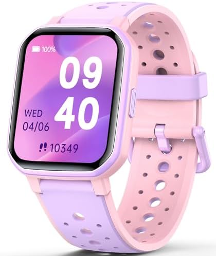 Smart Watch for Kids Teens, Games Fitness Tracker Boy Girls with 20 Sport Modes, Pedometer, Sleep Monitor, Kids Wrist Watch Birthday Gifts Toy Gift for Girls Boys 6-16 (Purple)