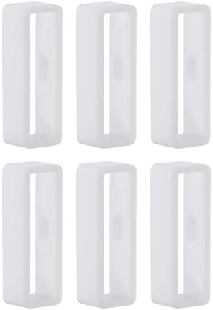 6pcs Watch Strap Loop Fastener Rings 26mm, White