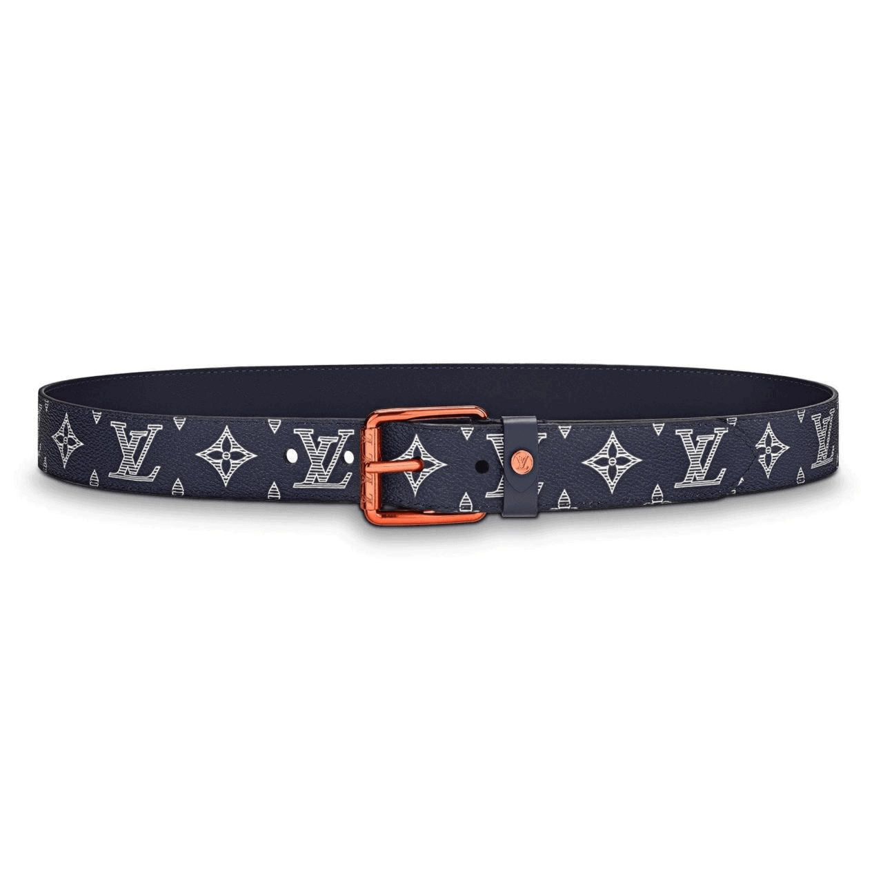 LOUIS VUITTON BELT VOYA.GER MONOGRAM UPSIDE DOWN INK NA.VY – B99