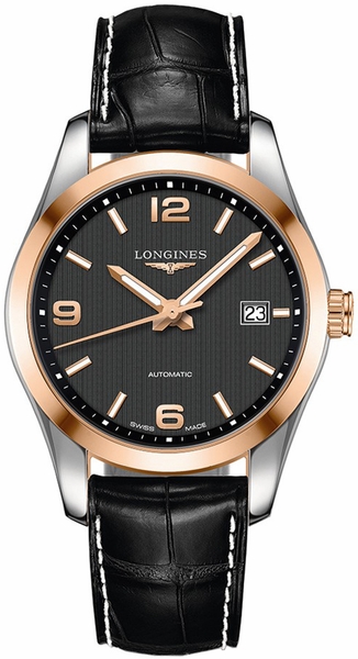 Longines Conquest Classic Black Dial & Solid Rose Gold Men’s Watch L2.785.5.56.3