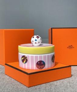 High-end copy hermes home circus blue round box